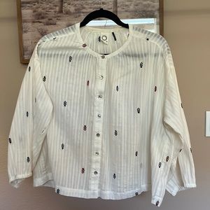 Long sleeve button blouse